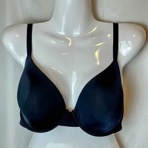 Aerie Womens Real Me Full Coverage Bra Sz 34DDD Black Stars Underwire Seamless